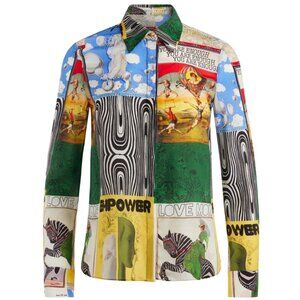 Alice + Olivia Willa Silk Blouse in haute couture - Size M